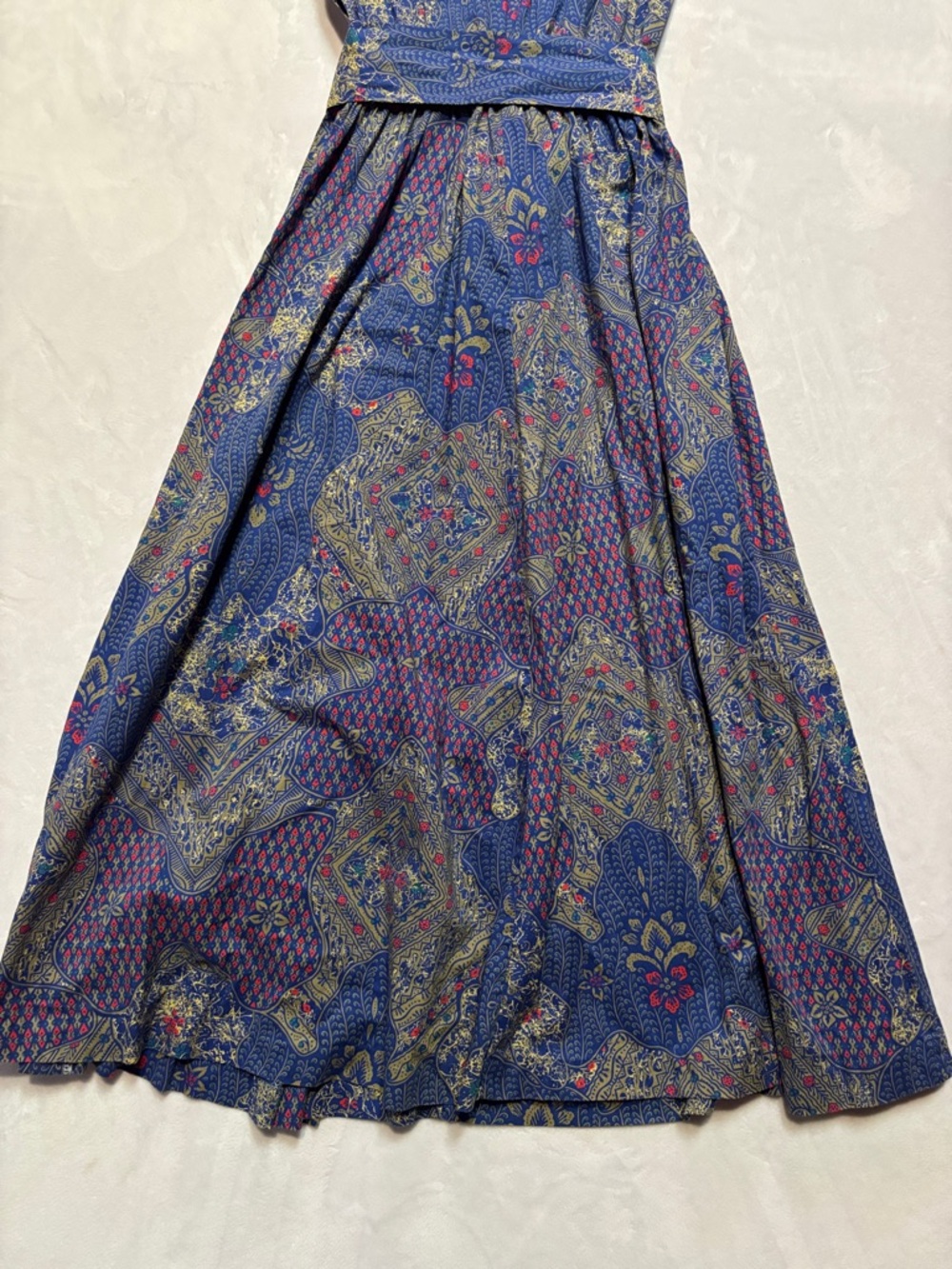 reyn spooner Navy Paisley Hawaiian Tie-Waist Maxi Dress - Picture 9 of 10
